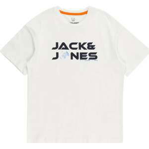 Jack & Jones Junior Tričko modrá / černá / bílá