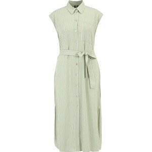 Vero Moda Tall Košilové šaty 'MYMILO' pastelově zelená / bílá