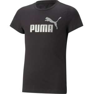 PUMA Tričko stříbrně šedá / černá