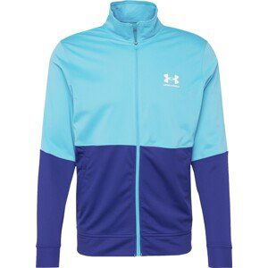 UNDER ARMOUR Sportovní mikina indigo / azurová modrá / bílá