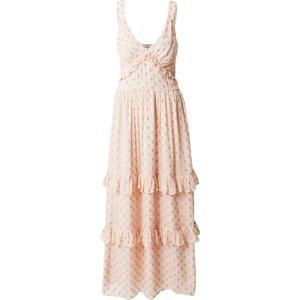 Twinset Letní šaty zlatá / růžová