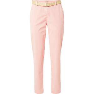 ESPRIT Chino kalhoty starobéžová / růžová