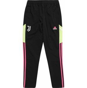 ADIDAS PERFORMANCE Sportovní kalhoty 'JUVE' limetková / pink / černá