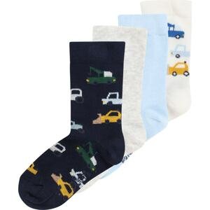 EWERS Ponožky světlemodrá / tmavě modrá / šedý melír / bílá