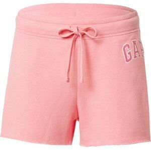 GAP Kalhoty korálová / pink / bílá