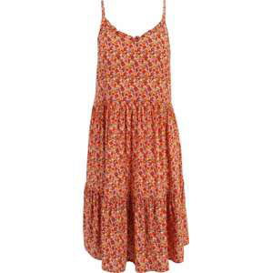 SAINT TROPEZ Letní šaty 'Eda' mandarinkoná / pastelově oranžová / fuchsiová / bílá