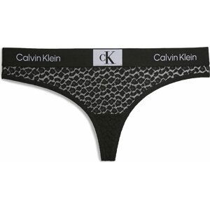 Calvin Klein Underwear Tanga černá / bílá