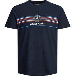 JACK & JONES Tričko modrá / námořnická modř / červená / bílá