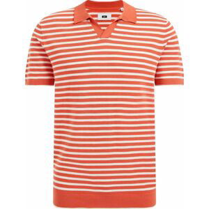 WE Fashion Tričko oranžová / bílá
