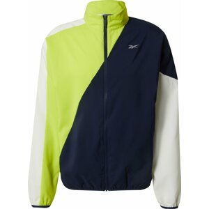 Reebok Sport Sportovní bunda námořnická modř / limone / bílá