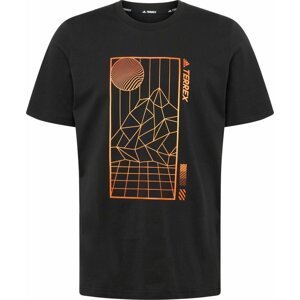 ADIDAS TERREX Funkční tričko oranžová / černá