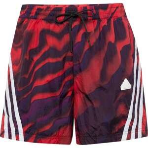 ADIDAS SPORTSWEAR Sportovní kalhoty tmavě fialová / červená / černá / bílá
