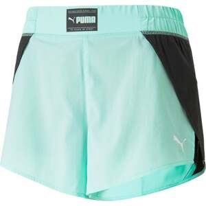 PUMA Sportovní kalhoty pastelově zelená / černá / bílá
