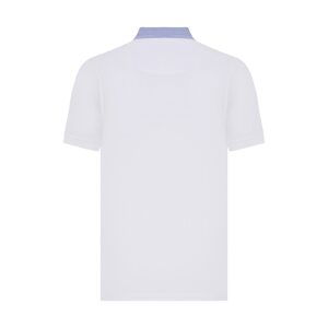 DENIM CULTURE Tričko 'Crispin' světlemodrá / bílá