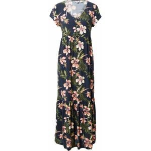 ROXY Letní šaty 'POPULAR SONG' námořnická modř / zelená / olivová / růžová