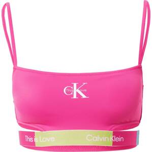 Calvin Klein Swimwear Horní díl plavek aqua modrá / jablko / pitaya / bílá