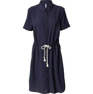 Hailys Košilové šaty 'Glenna' námořnická modř / přírodní bílá