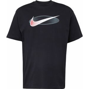 Nike Sportswear Tričko šedá / růžová / černá / bílá