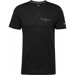 Super Natural Funkční tričko 'PALM' černá / bílá