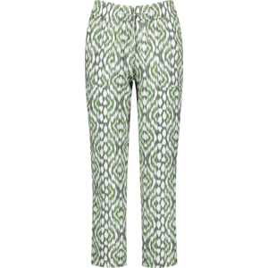 GERRY WEBER Kalhoty khaki / nefritová / světle zelená / bílá