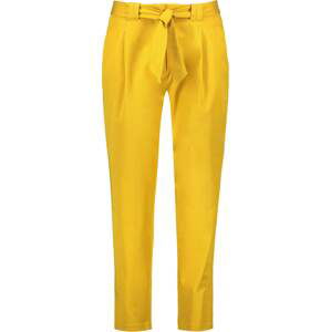 TAIFUN Kalhoty se sklady v pase žlutá