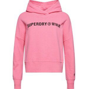 Superdry Mikina pink / černá