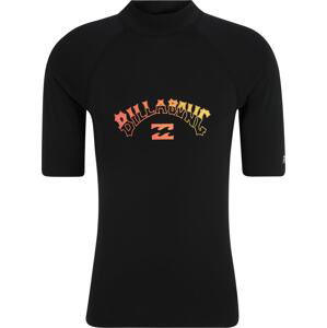BILLABONG Funkční tričko 'ARCH' tmavě žlutá / lososová / černá / bílá