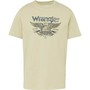 WRANGLER Tričko 'AMERICANA' marine modrá / khaki / černá