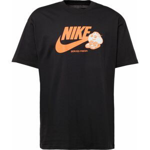 Nike Sportswear Tričko oranžová / černá / bílá