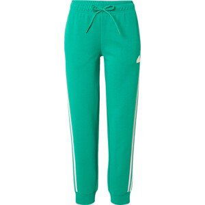 ADIDAS SPORTSWEAR Sportovní kalhoty zelená / bílá