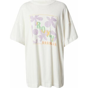 ROXY Oversized tričko 'SWEET FLOWERS' trávově zelená / světle fialová / jasně oranžová / přírodní bílá