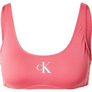 Calvin Klein Swimwear Horní díl plavek pink / bílá