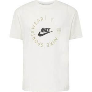 Nike Sportswear Tričko béžová / černá / bílá