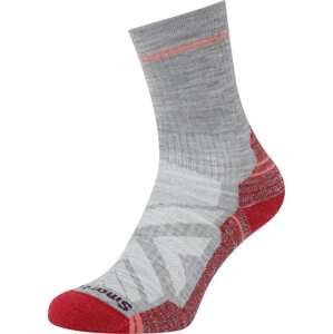 Smartwool Sportovní ponožky 'Hike' světle šedá / šedý melír / červená třešeň / černá