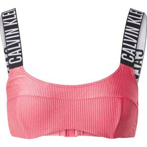 Calvin Klein Swimwear Horní díl plavek 'Intense Power' pink / černá / bílá