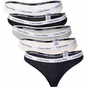 Calvin Klein Underwear Tanga tmavě modrá / šedý melír / černá / bílá