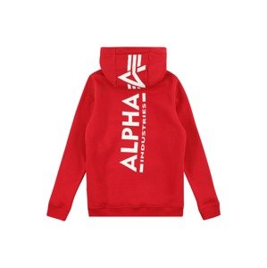 ALPHA INDUSTRIES Mikina červená / bordó / bílý melír