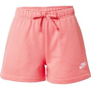 Nike Sportswear Kalhoty korálová / bílá