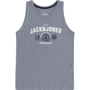 Jack & Jones Junior Tričko 'ANDY' námořnická modř / chladná modrá / bílá