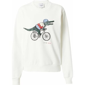 LACOSTE Mikina světlemodrá / zelená / červená / offwhite