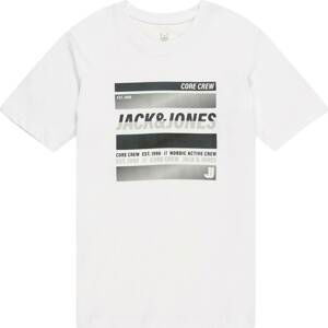 Jack & Jones Junior Tričko antracitová / tmavě šedá / černá / bílá