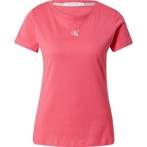 Calvin Klein Jeans Tričko šedá / pink / bílá