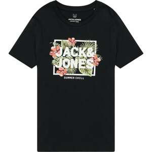 Jack & Jones Junior Tričko 'BECS' námořnická modř / zelená / pink / bílá