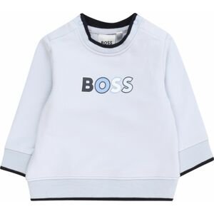 BOSS Kidswear Mikina námořnická modř / nebeská modř / černá / bílá