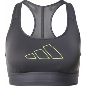 ADIDAS PERFORMANCE Sportovní podprsenka citronově žlutá / tmavě šedá