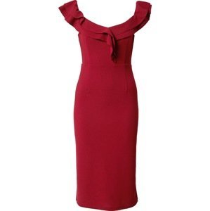 Skirt & Stiletto Koktejlové šaty rubínově červená