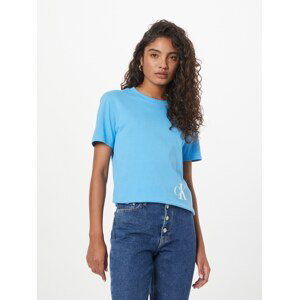 Calvin Klein Jeans Tričko nebeská modř / bílá