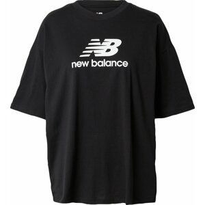 new balance Oversized tričko černá / bílá