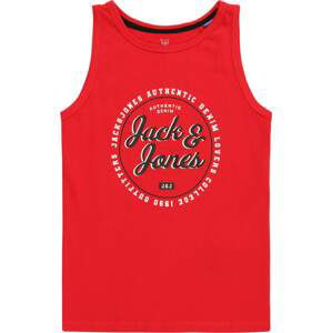 Jack & Jones Junior Tričko 'ANDY' červená / černá / bílá