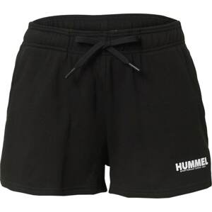 Hummel Sportovní kalhoty černá / bílá